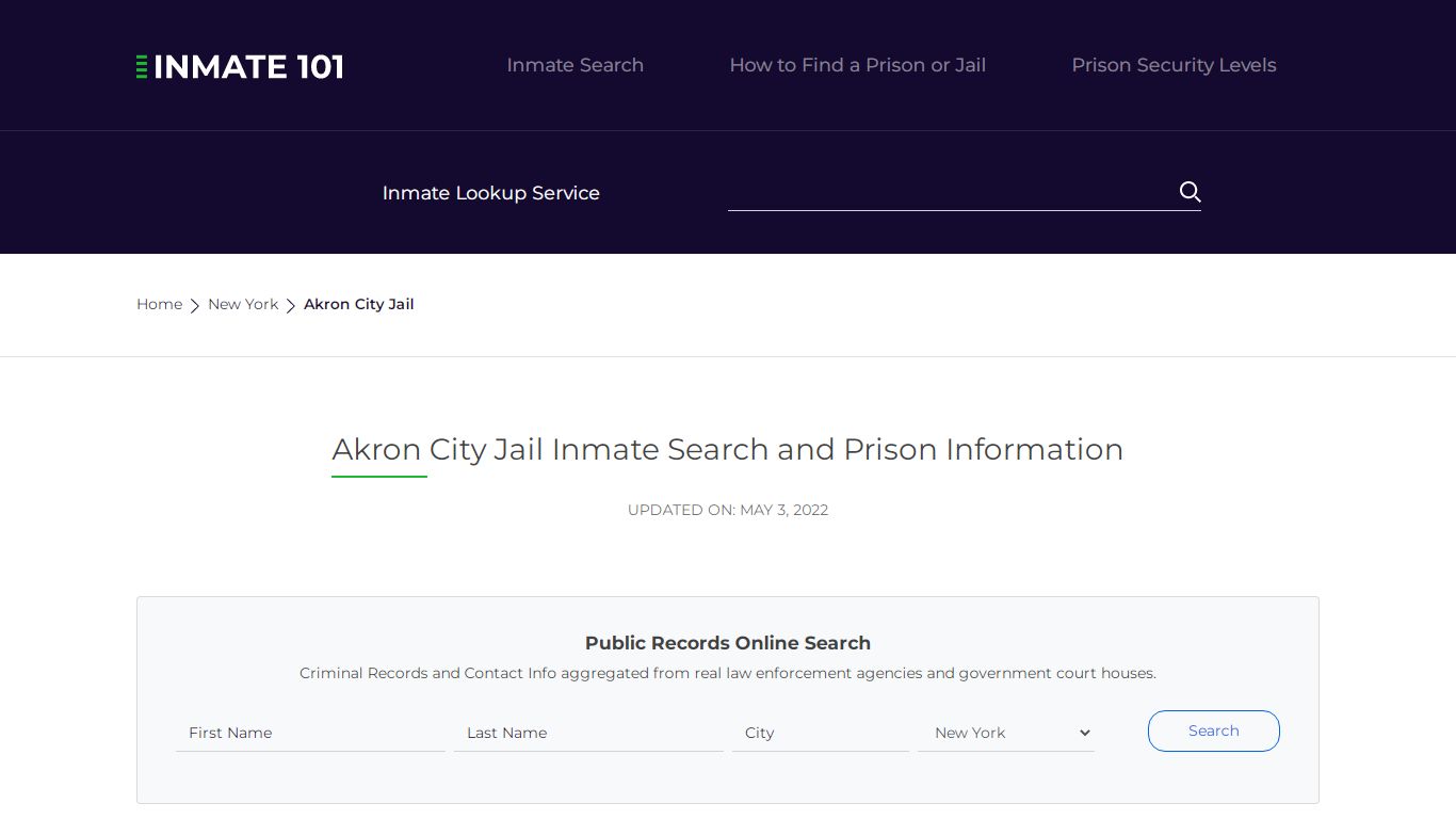 Akron City Jail Inmate Search, Visitation, Phone no ...