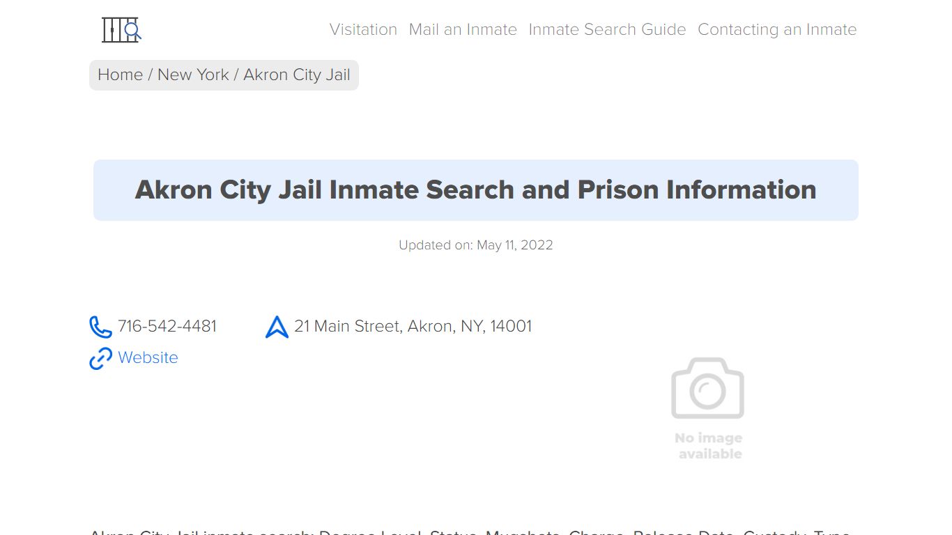 Akron City Jail Inmate Search, Visitation, Phone no ...